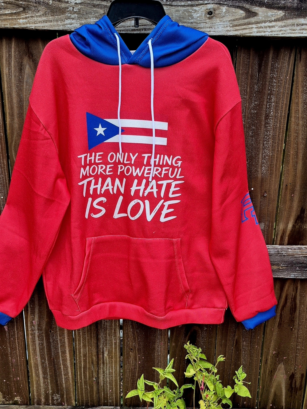 The Only Thing More Powerful than Hate is Love Sweatshirt Hoodie Cotton Blend XL
